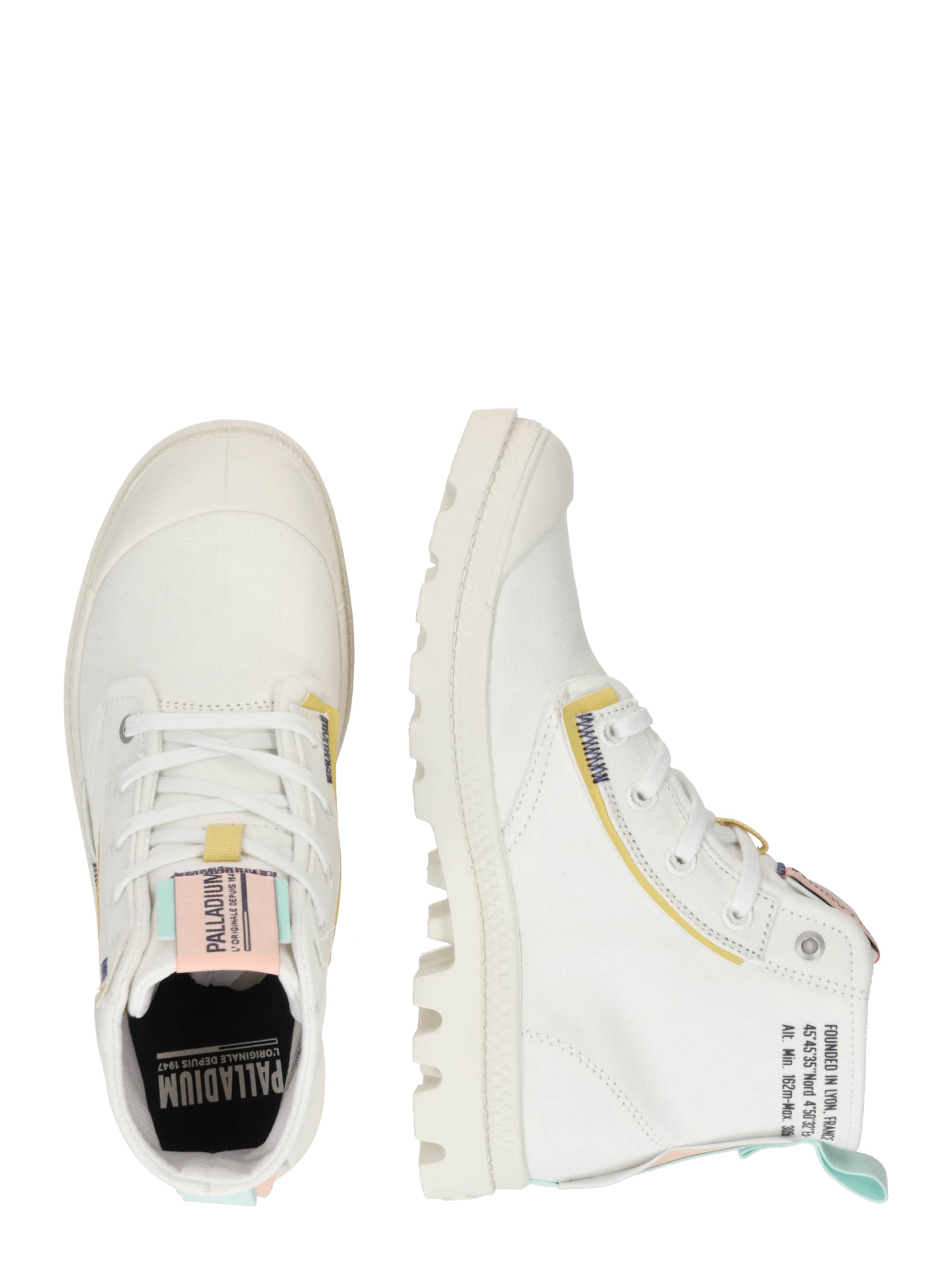 balta Palladium Suvarstomieji kulkšnis dengiantys batai 'Pampa'