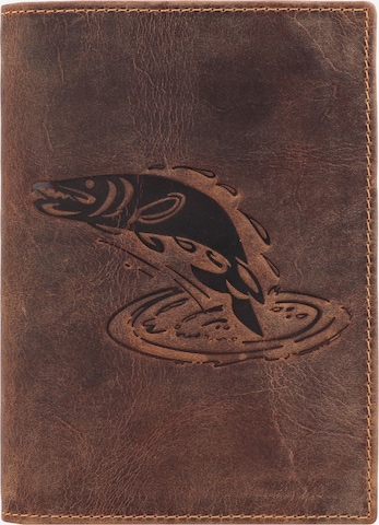 Porte-monnaies GREENBURRY en marron : devant