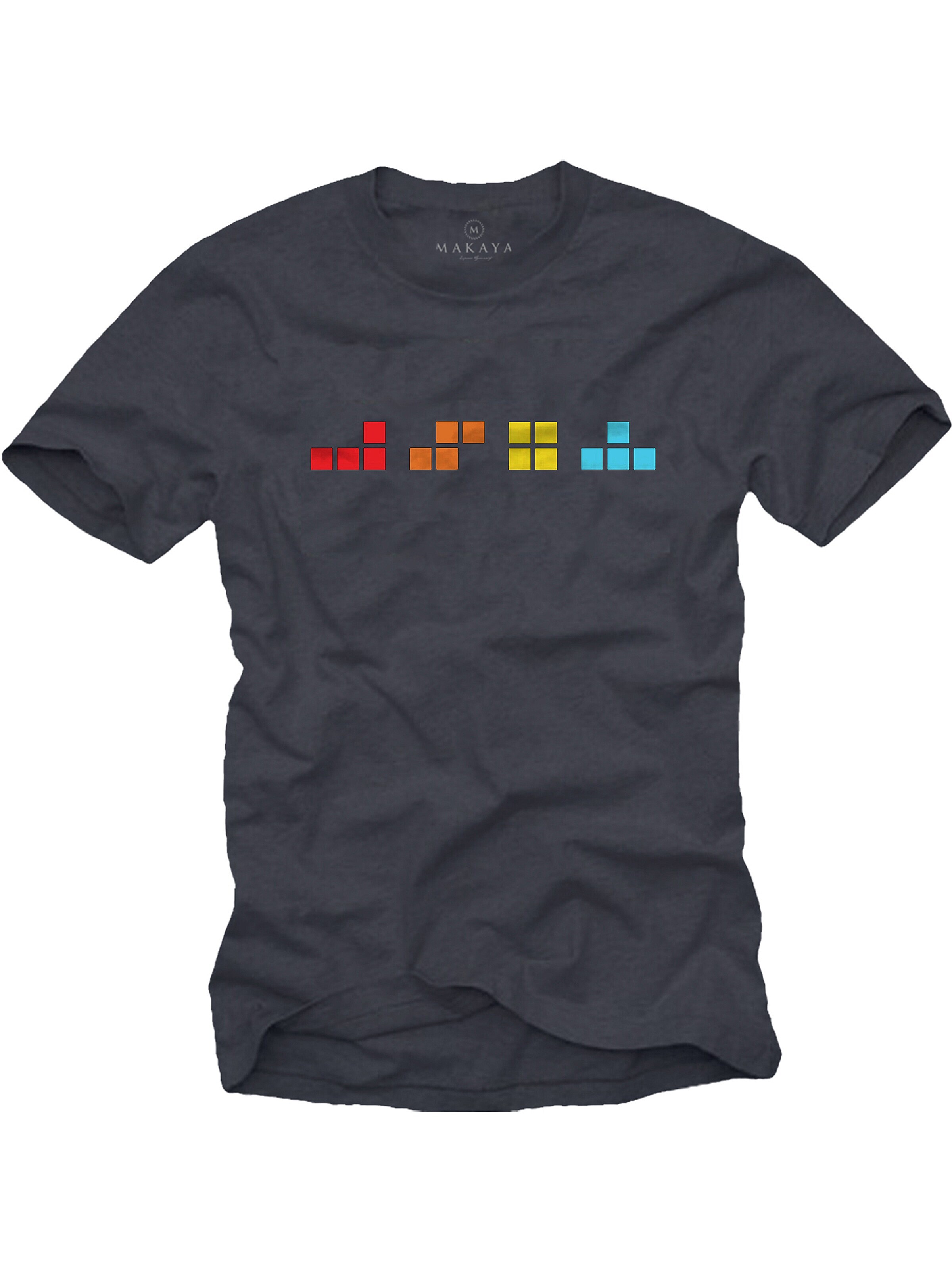 MAKAYA Shirt 'T-Elements' in Grey: front