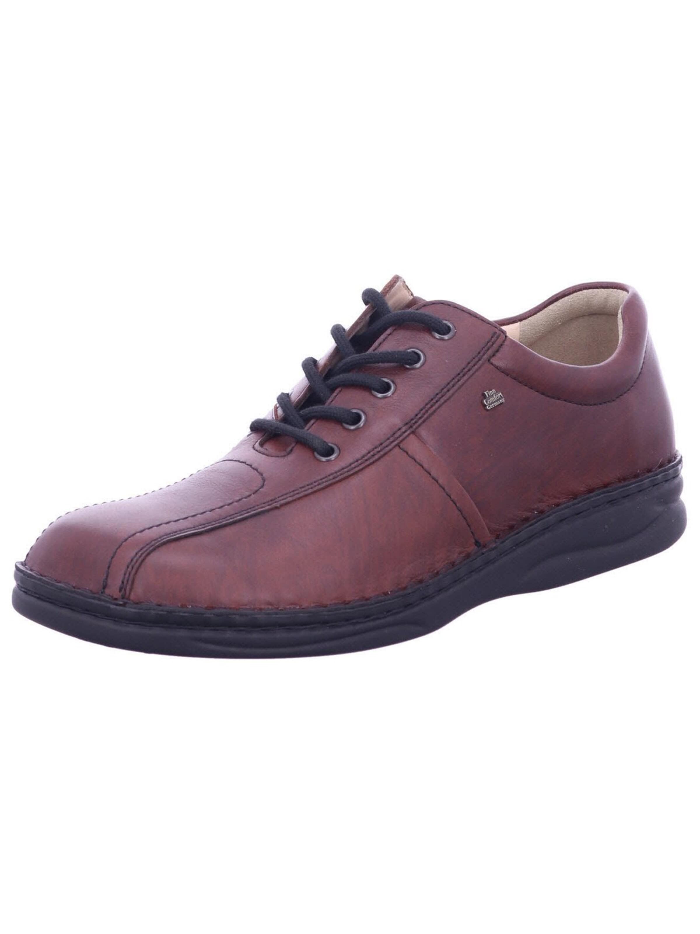 Chaussure à lacets 'Schnürschuh Herren 01101 038145 Echtleder in braun' Finn Comfort en marron : devant