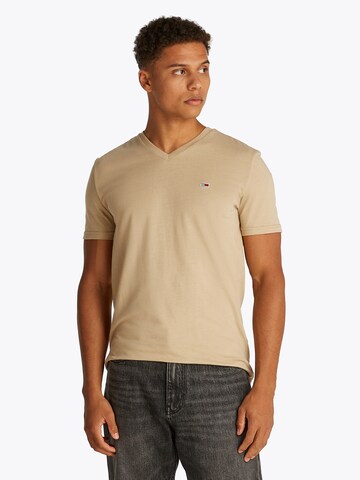Tommy Jeans - Camiseta en beige: frente