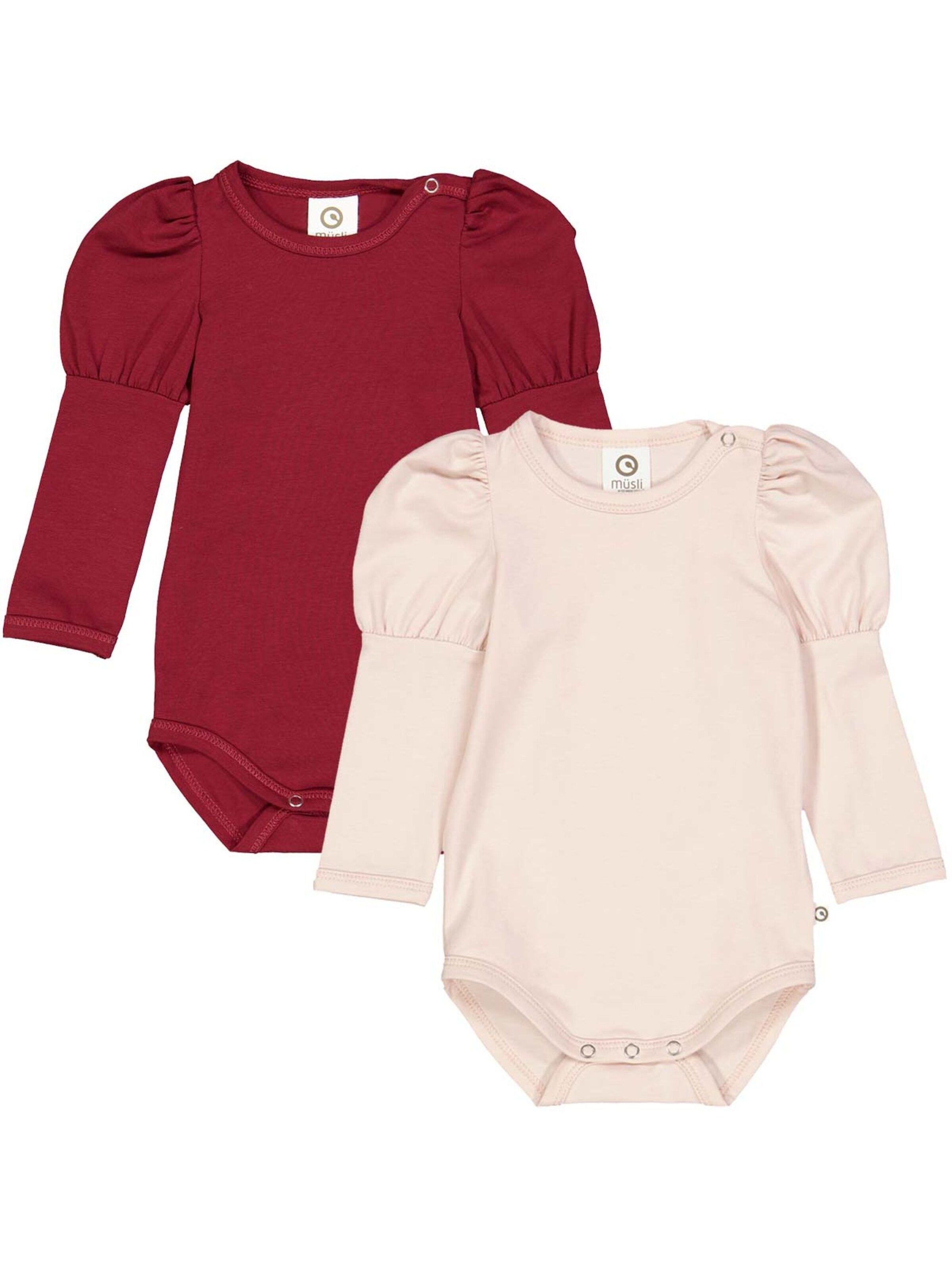 Tutina / body per bambino di Müsli by GREEN COTTON in rosa: frontale