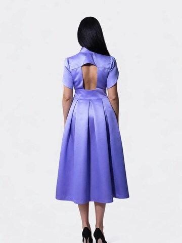 BIBI SAKALIEVA Dress 'Open back satin midi elegant dress' in Purple