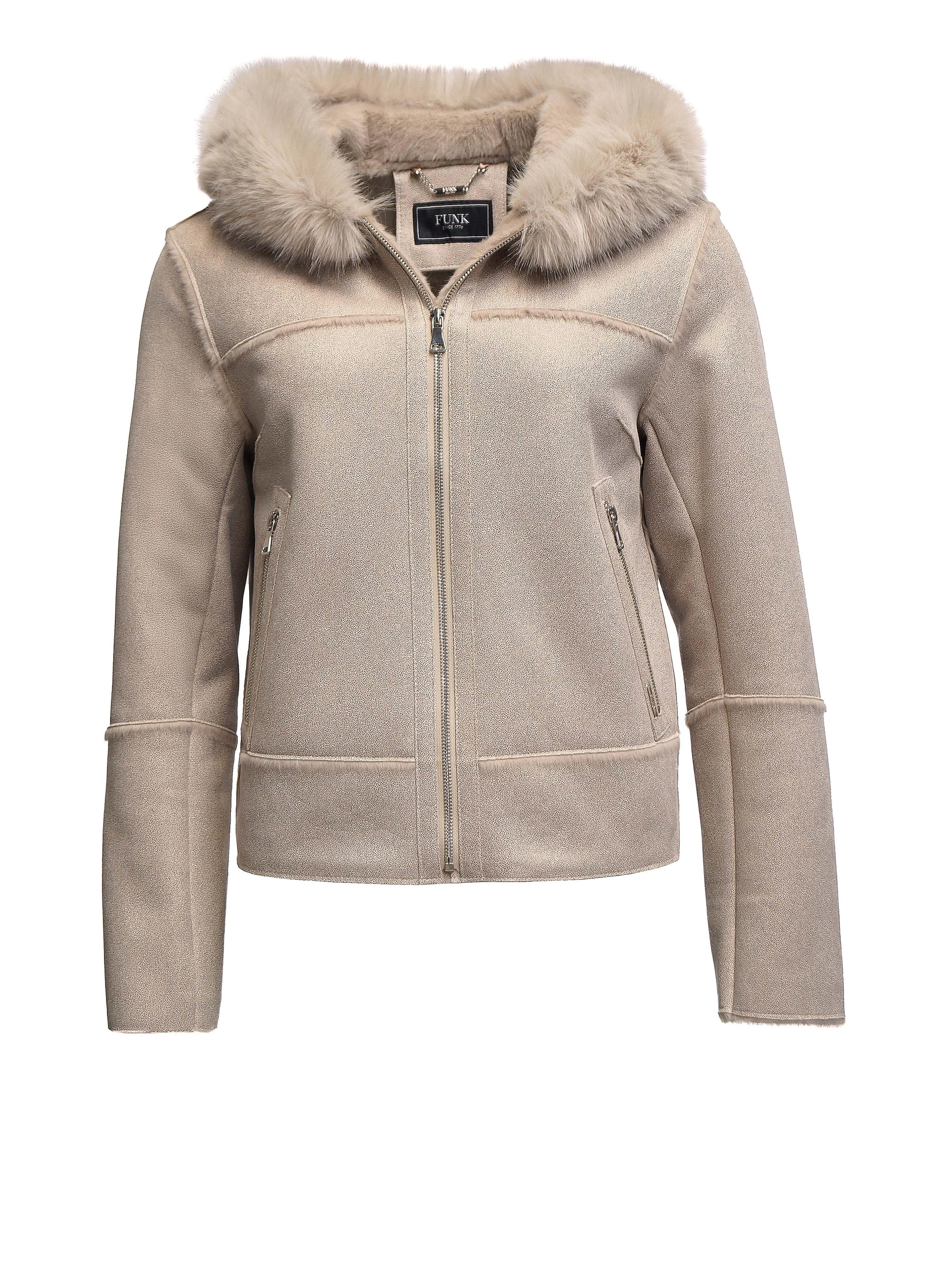 Funk since 1776 Winter Jacket in Beige: front