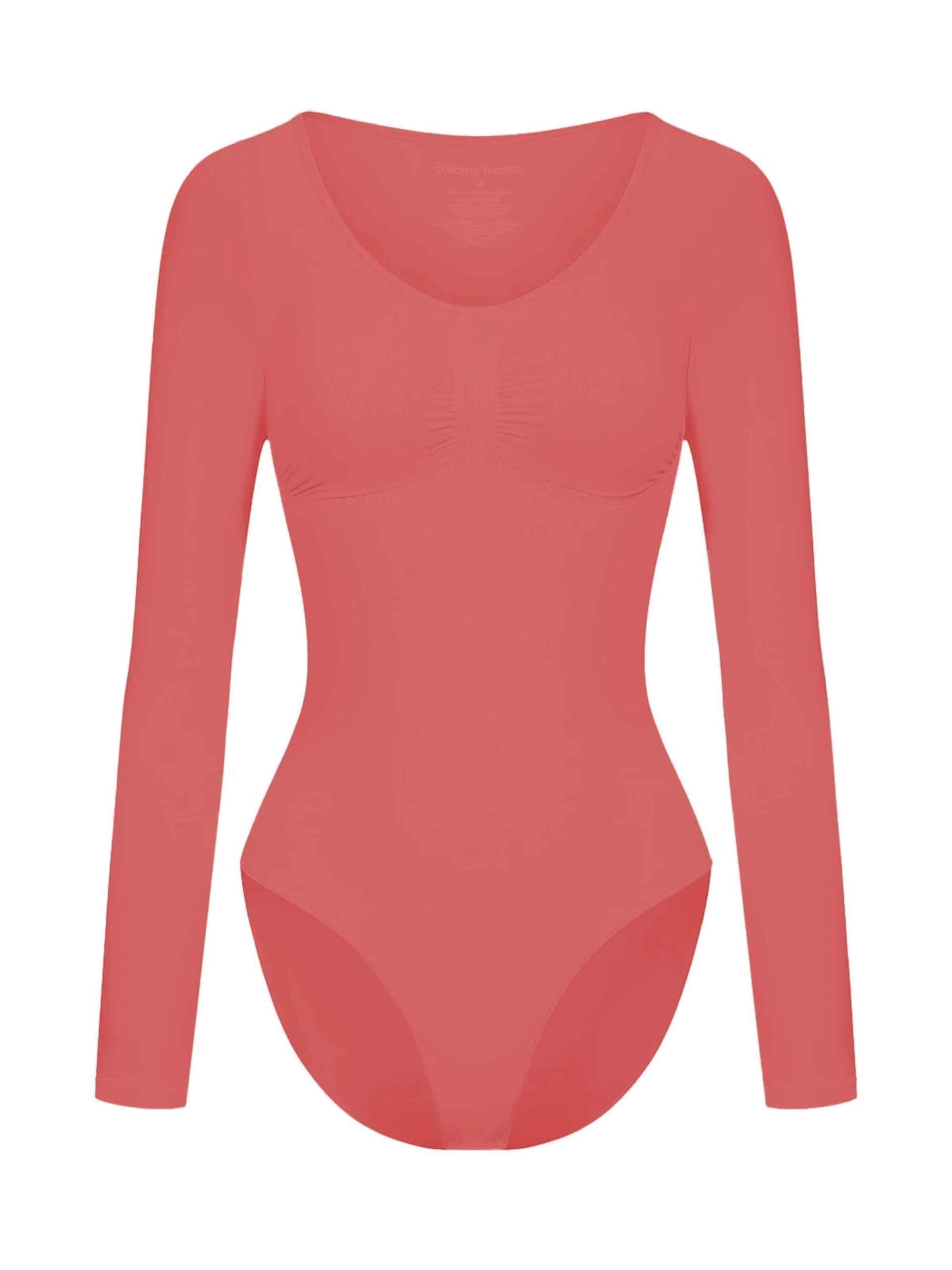 cfab Shapingbody 'Bodysuit Sculpting Shapewear Longsleeve mit Slip' in Oranje: voorkant