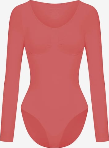 cfab Shapingbody 'Bodysuit Sculpting Shapewear Longsleeve mit Slip' in Oranje: voorkant