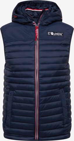 INDICODE JEANS Bodywarmer 'Leach' in Blauw: voorkant