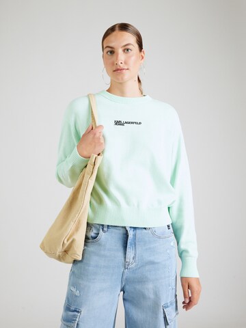 KARL LAGERFELD JEANS Neulepaita värissä vihreä: etupuoli