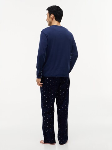 TOMMY HILFIGER Pyjama lang in Blau
