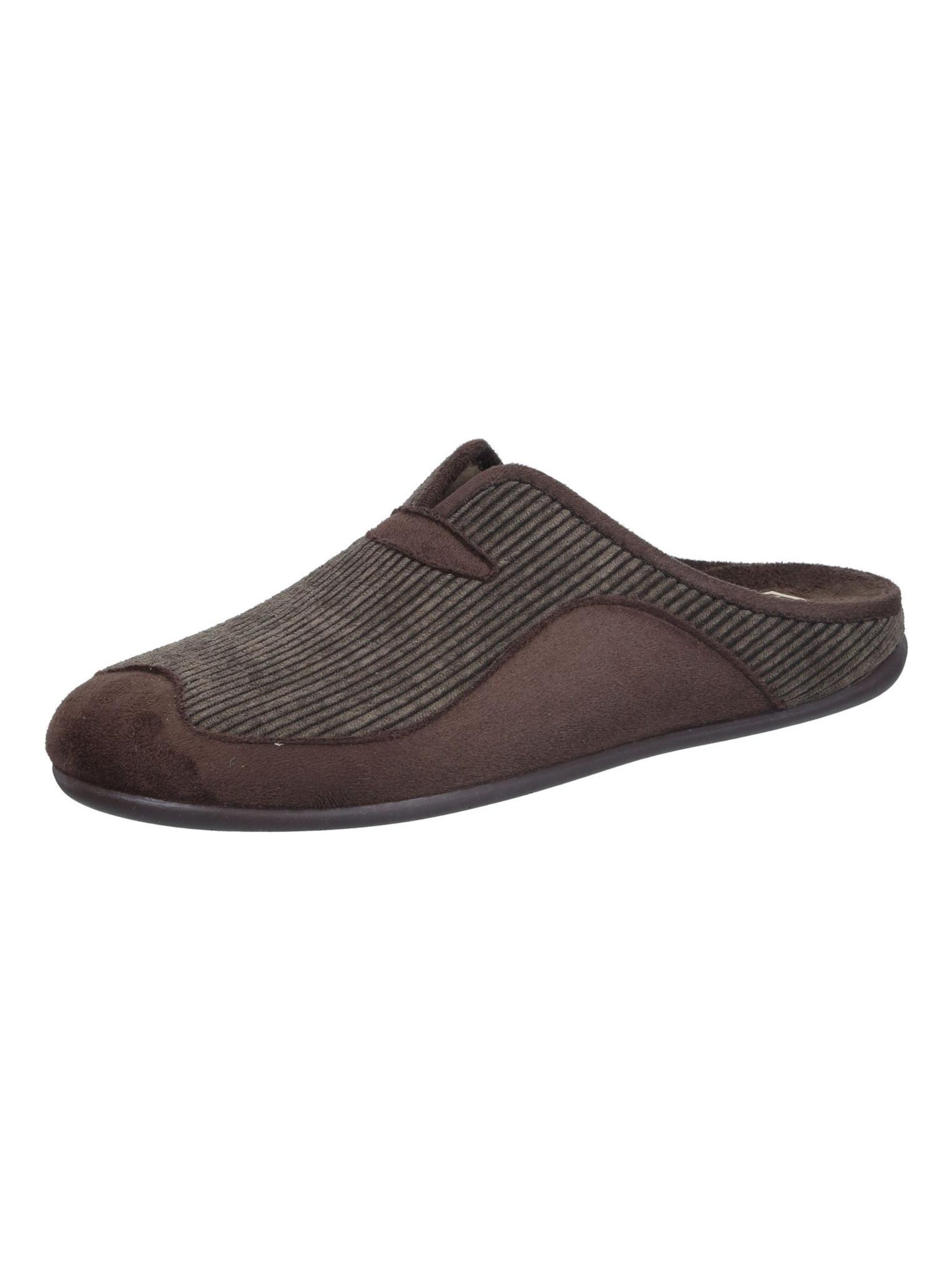 Manitu-Home Slippers in Brown: front