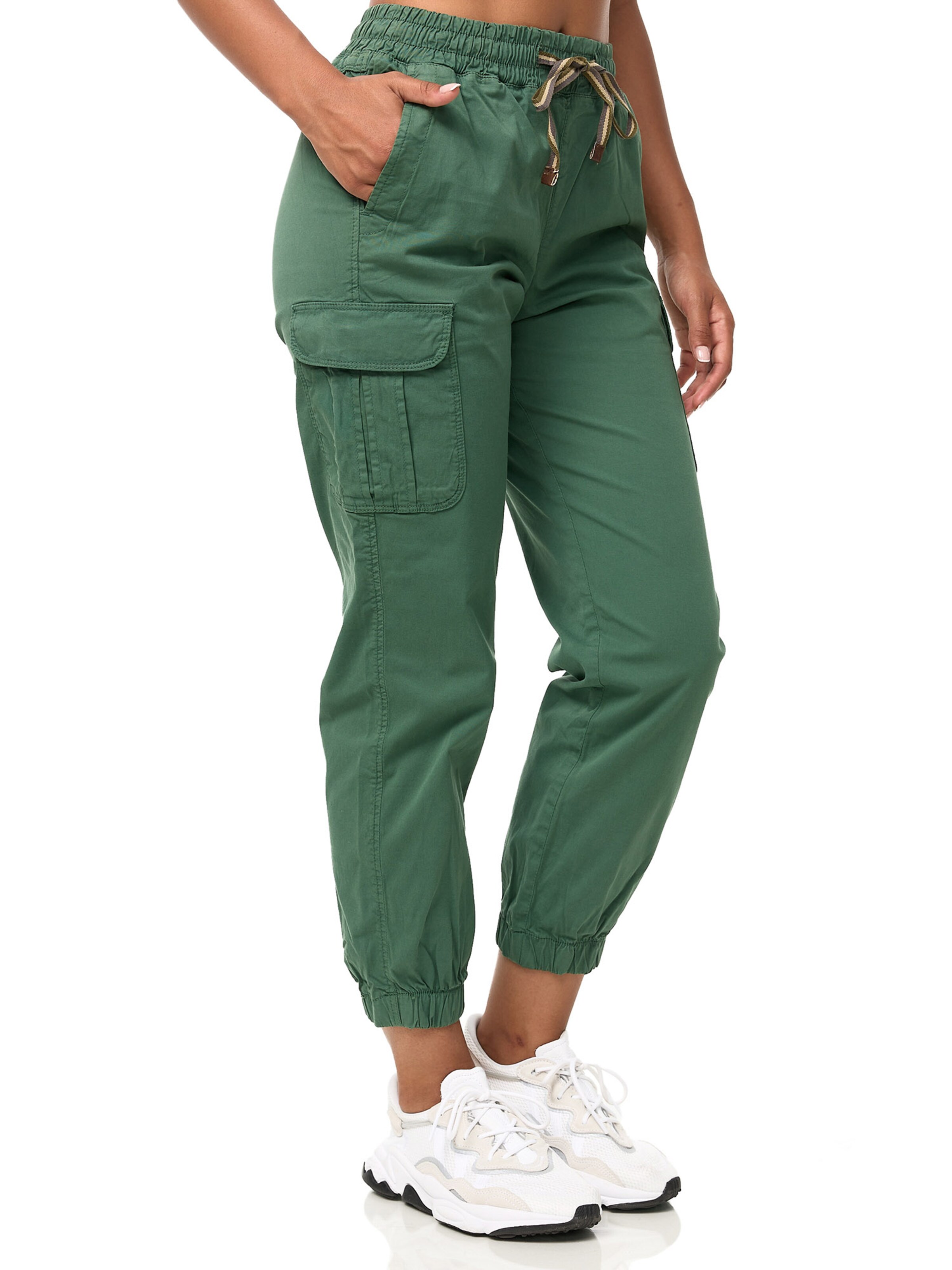 Tazzio Tapered Cargobroek 'F600' in Groen