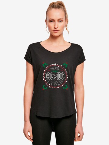 F4NT4STIC Shirt 'ACDC Rockin Christmas' in Black: front