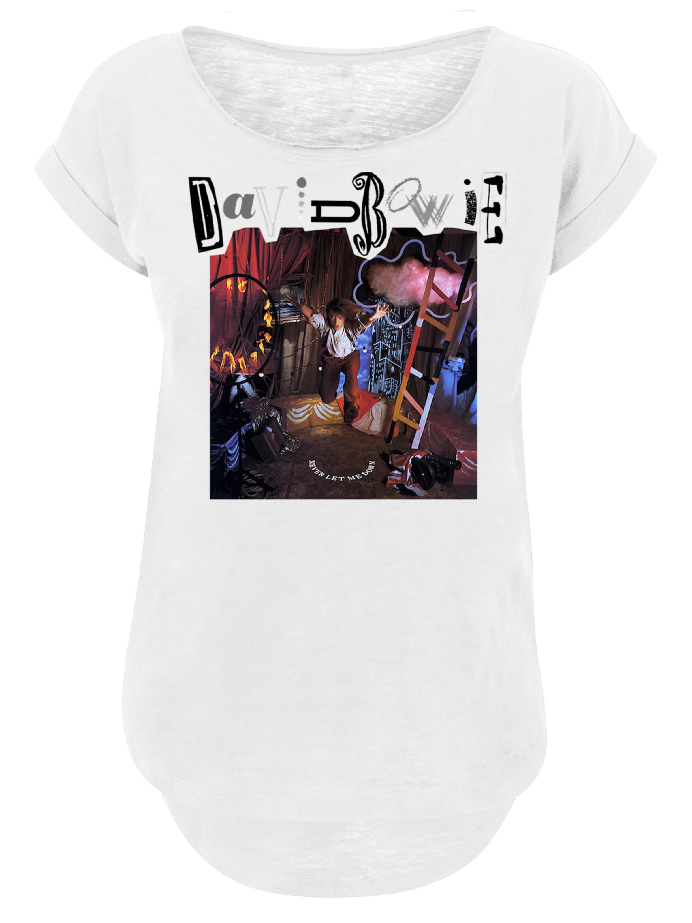 T-shirt 'David Bowie' F4NT4STIC en blanc : devant