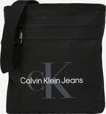 Calvin Klein Jeans Чанта с презрамки в черно: отпред