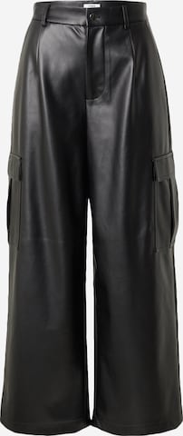 ABOUT YOU x Emili Sindlev Wide Leg Gargohousut 'Naja' värissä musta: etupuoli