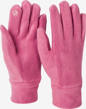styleBREAKER Fingerhandschuhe 'Einfarbige Touchscreen Fleece Handschuhe' in Lila: Vorderseite