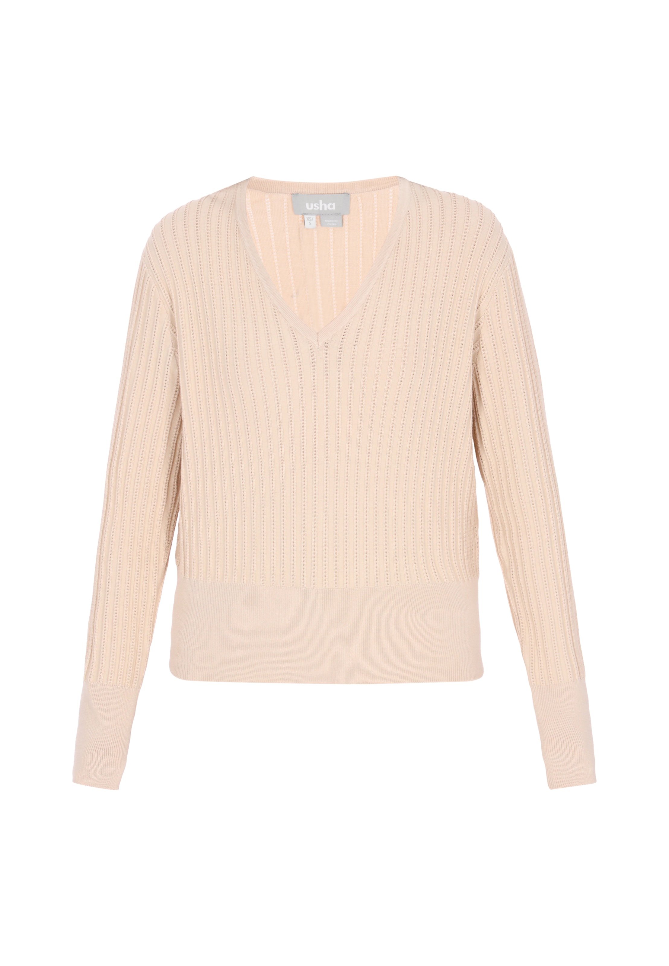 Pull-over 'Casual' Usha en beige : devant