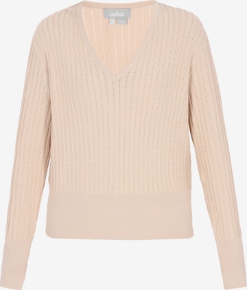 Pull-over 'Casual' Usha en beige : devant