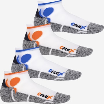 cflex Sportsocken 'Running' in Weiß: Vorderseite
