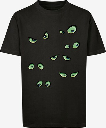 F4NT4STIC Shirt 'Scary Eyes' in Zwart: voorkant