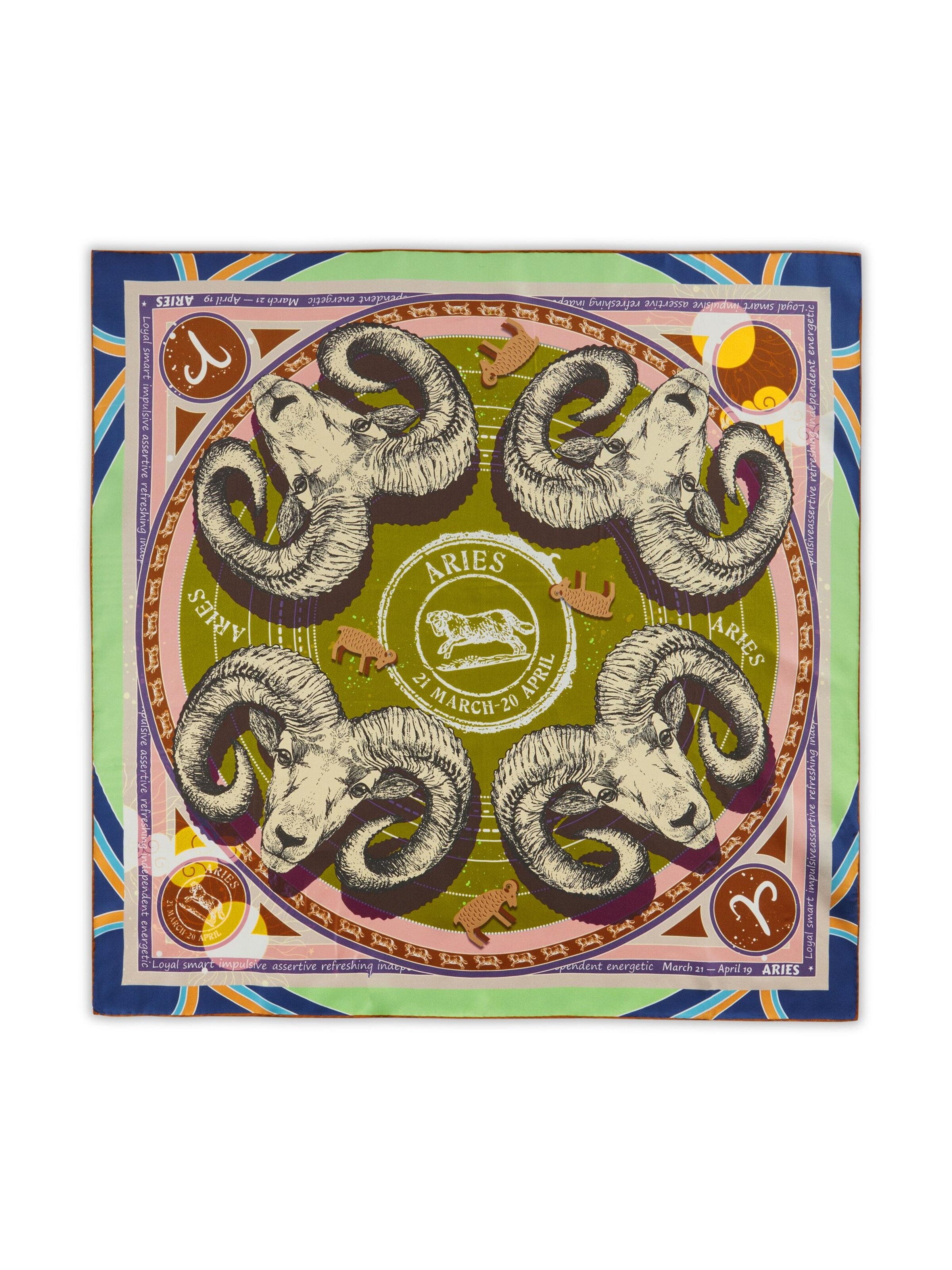 CODELLO Tuch 'Sternzeichen Widder' in Grün