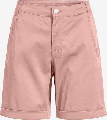 VILA Chino trousers in Pink: front