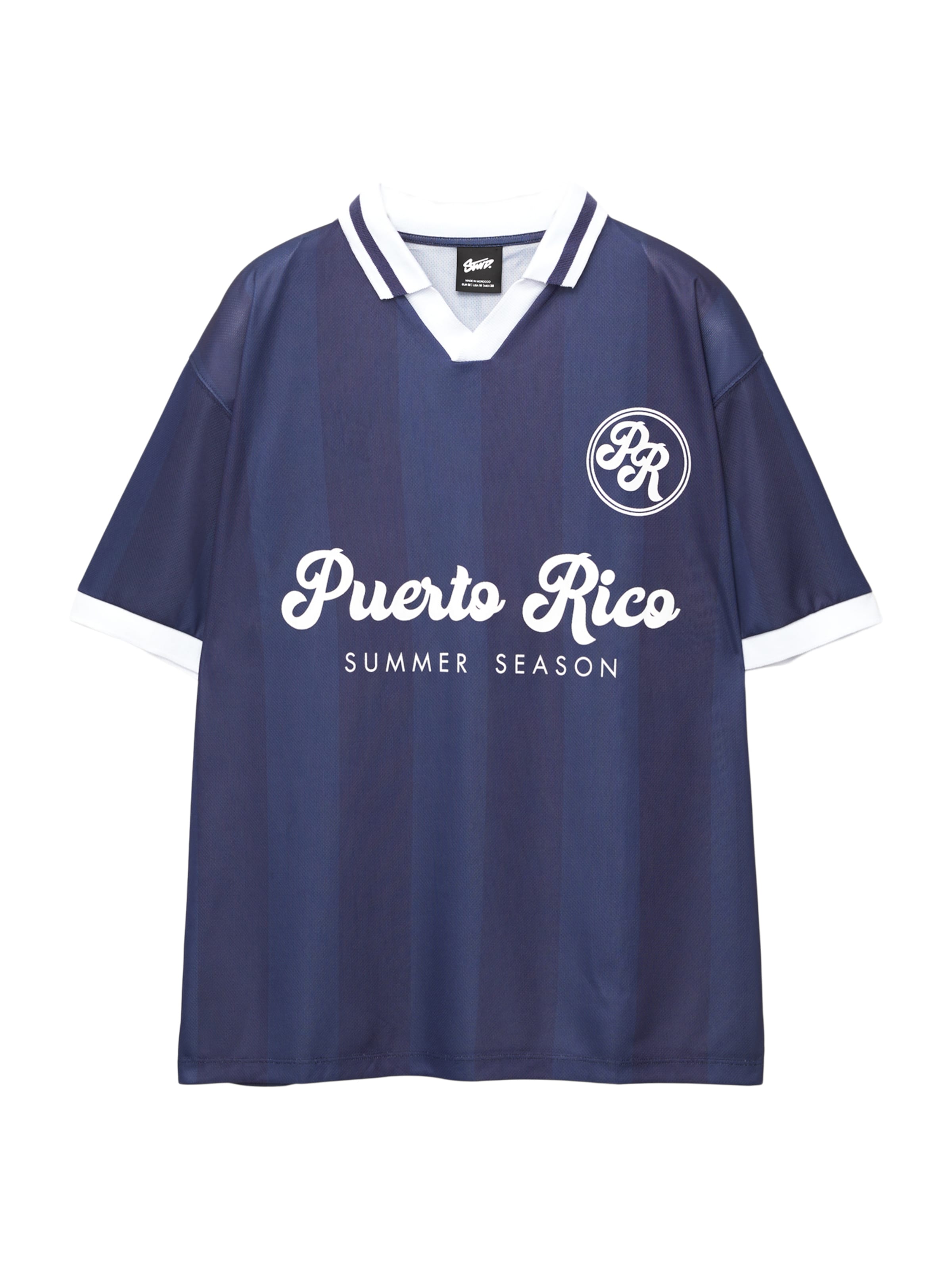 Pull&Bear T-Shirt en bleu marine / bleu foncé / blanc, Vue avec produit