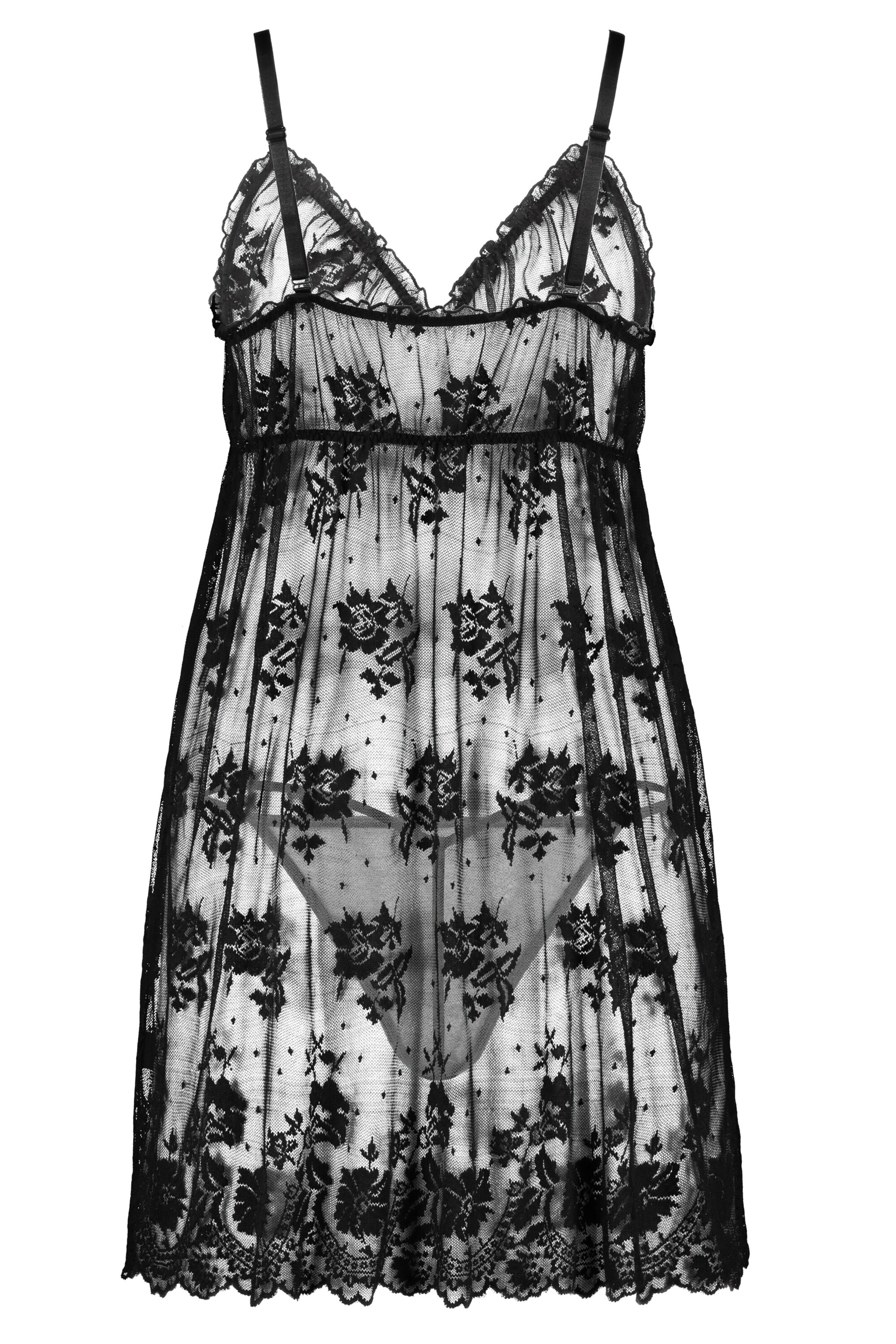 Ulla Popken Nachthemd in Zwart