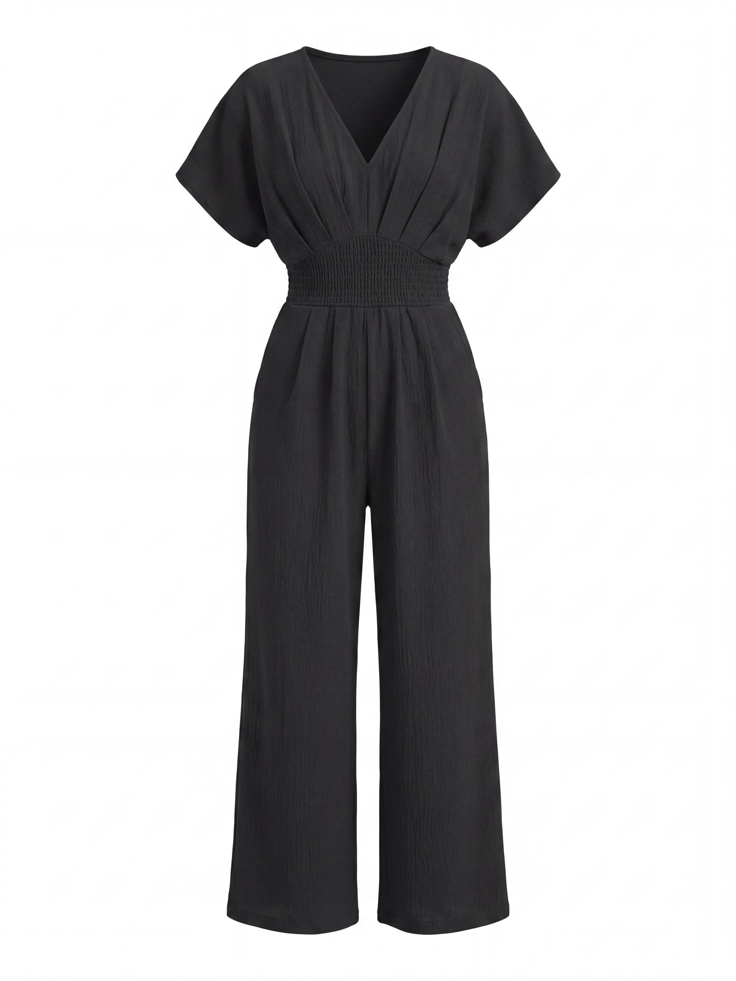 Cupshe Jumpsuit 'Tie-Back'‌ in Schwarz: Vorderseite