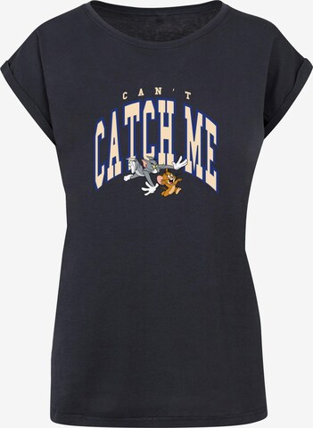 ABSOLUTE CULT Shirt 'Tom And Jerry - Can't Catch' in Blauw: voorkant