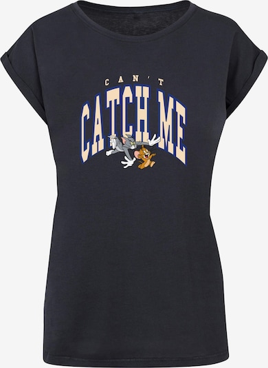ABSOLUTE CULT T-shirt 'Tom And Jerry - Can't Catch' en bleu marine / bleu outremer / gris / poudre, Vue avec produit