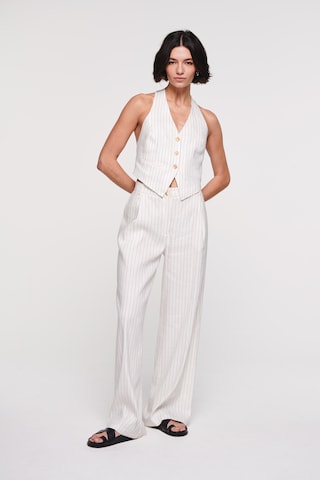 Wide leg Pantaloni con pieghe 'Hainault' di Aligne in bianco