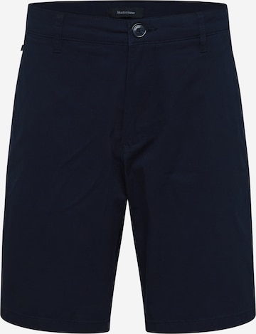 Matinique Regular Chino 'Thomas' in Blauw: voorkant