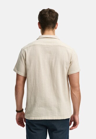 INDICODE JEANS Regular fit Button Up Shirt 'Cosby' in Beige