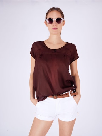 Fraternel Shirt 'Fraternel Blusenshirt T002' in Brown: front