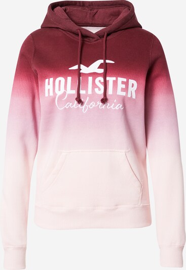 Bluză de molton HOLLISTER pe roz / burgund / alb, Vizualizare produs