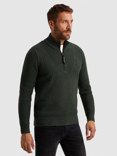 PME Legend Jersey 'Pullover with half zipper' en L en verde oscuro, Vista del producto