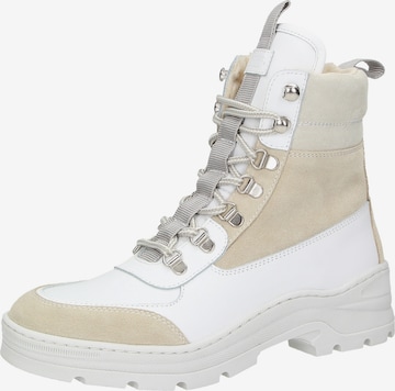 SIOUX Lace-Up Ankle Boots ' Drenica' in Beige: front