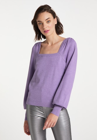 Pull-over myMo at night en violet : devant