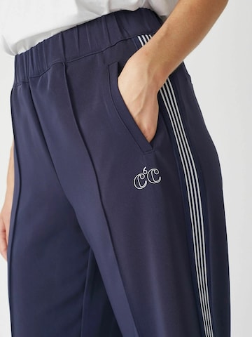Regular Pantalon co'couture en bleu
