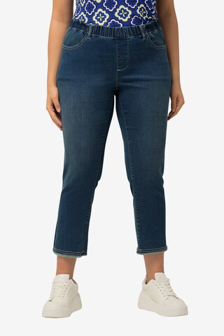 Ulla Popken Slimfit Jeans 'Sienna' in Blauw: voorkant