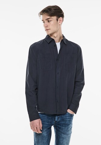Street One MEN Regular fit Button Up Shirt in Blue: front
