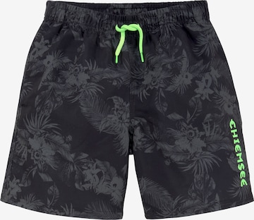 CHIEMSEE Swim Trunks in Black: front