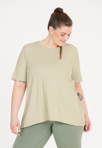 Q by Endurance Shirt 'Nian' in Beige: voorkant