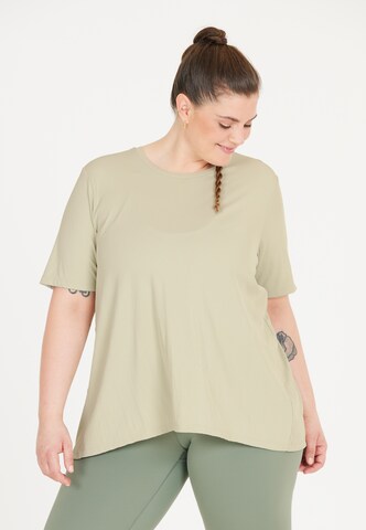 Q by Endurance Shirt 'Nian' in Beige: front
