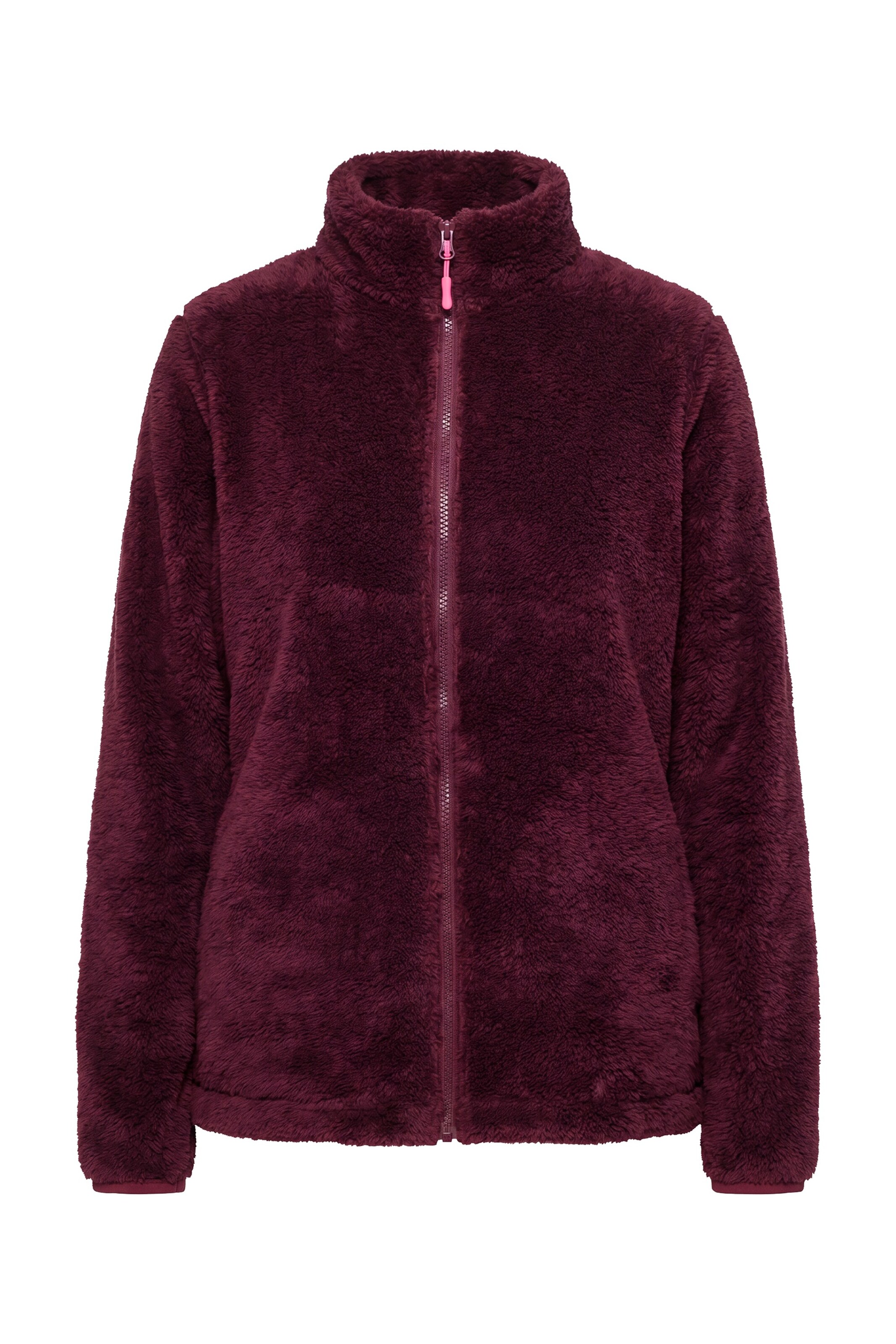 Ulla Popken Zip-Up Hoodie in Red: front