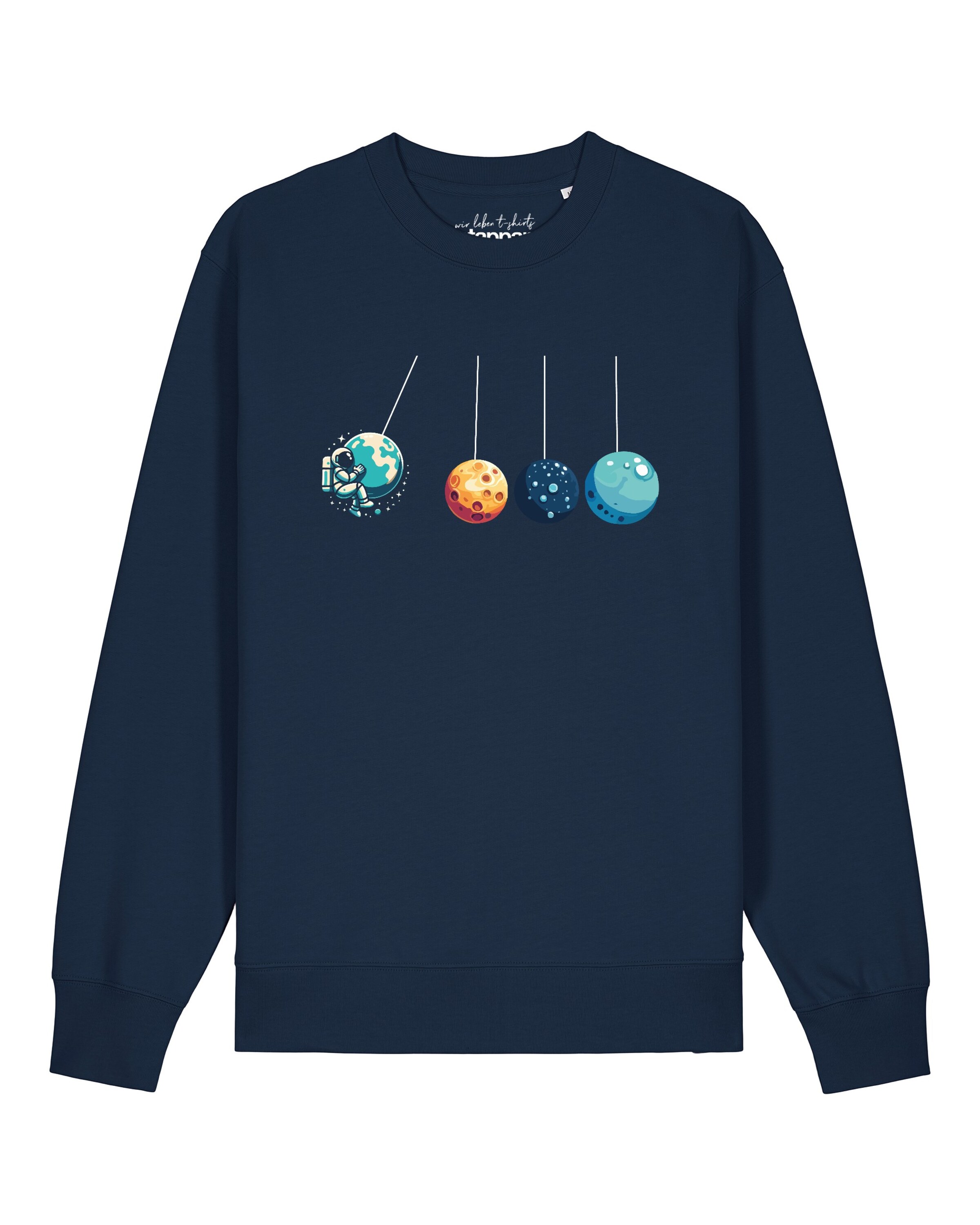 Watapparel Sweatshirt 'Weltraumforscher' in Blauw: voorkant