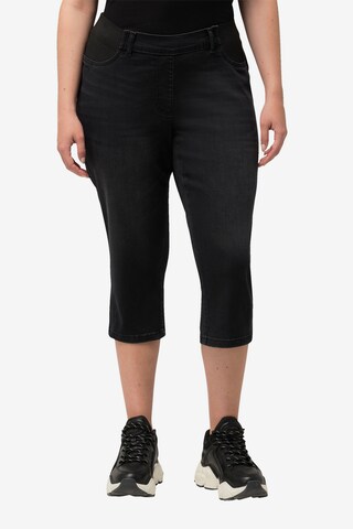 Ulla Popken Skinny Jeans in Zwart: voorkant