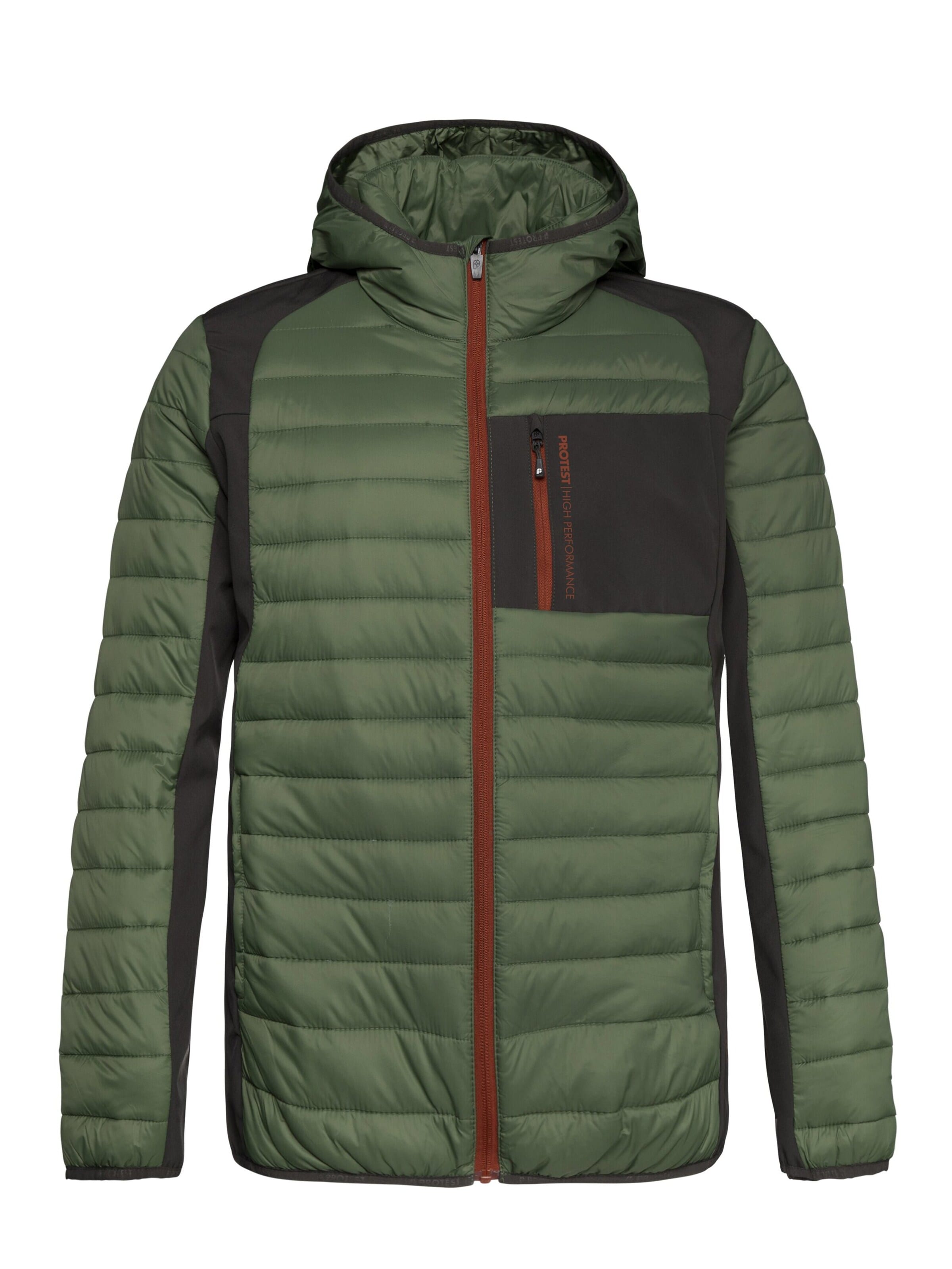 PROTEST Winterjacke 'LETTON'‌‌‌ in Grün: Vorderseite