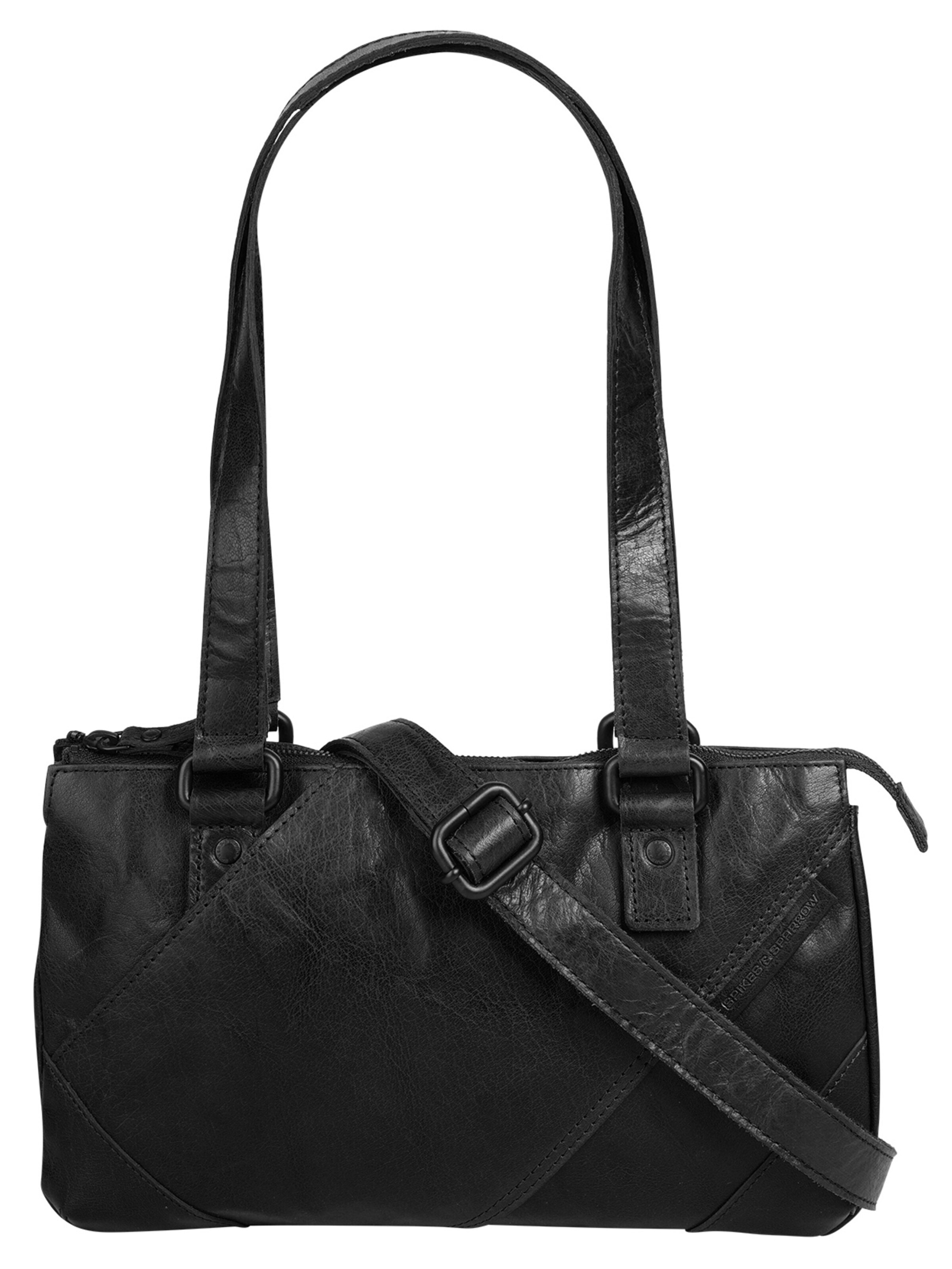 Spikes & Sparrow Handtas in Zwart: voorkant